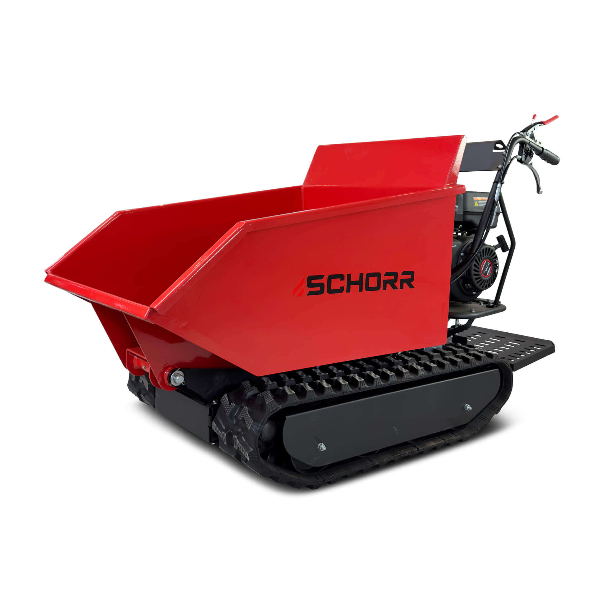 SCHORR Minidumper RR500DHKA 500kg mit Kipphydraulik und Mitfahrplattform 9,2 PS Motor Raupendumper