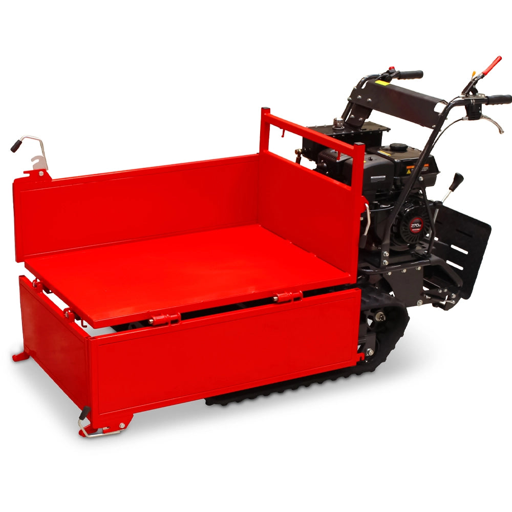 SCHORR Minidumper RR500DHKB2 PRO 500kg Kiste mit Kipphydraulik und Mitfahrplattform 9,2 PS Motor Raupendumper