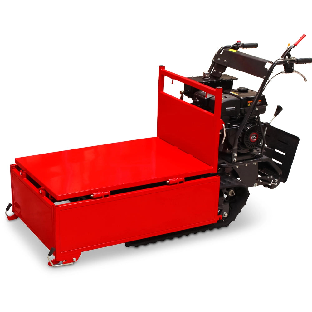 SCHORR Minidumper RR500DHKB2 PRO 500kg Kiste mit Kipphydraulik und Mitfahrplattform 9,2 PS Motor Raupendumper