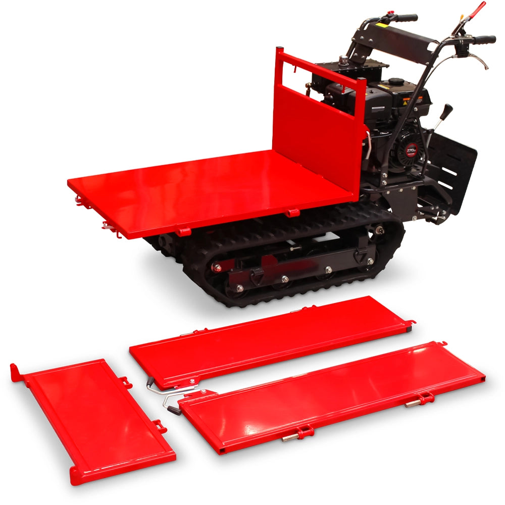 SCHORR Minidumper RR500DHKB2 PRO 500kg Kiste mit Kipphydraulik und Mitfahrplattform 9,2 PS Motor Raupendumper