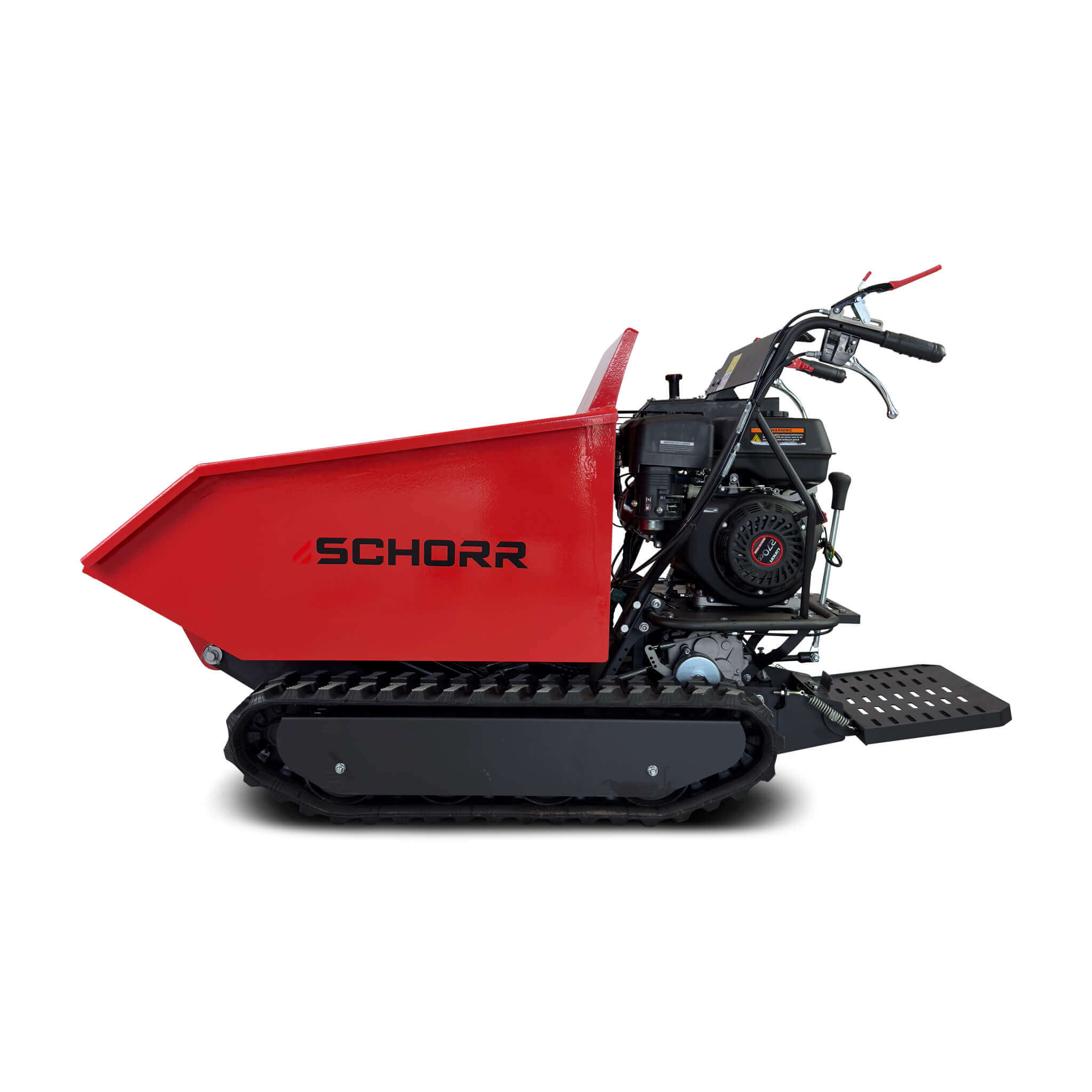 SCHORR Minidumper RR500DHKA 500kg mit Kipphydraulik und Mitfahrplattform 9,2 PS Motor Raupendumper