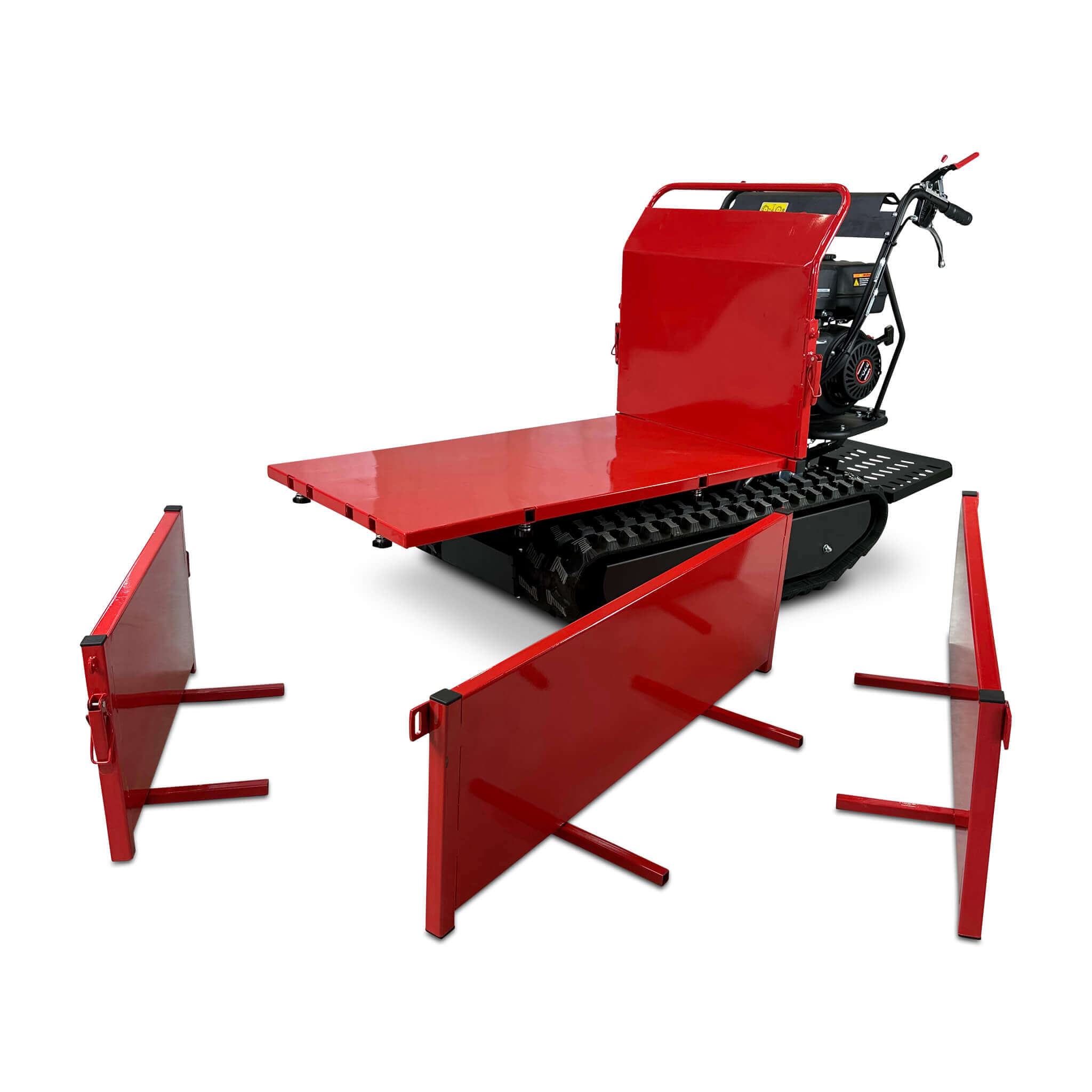 SCHORR Minidumper RR500DHKB 500kg mit Kiste, Kipphydraulik und Mitfahrplattform 9,2 PS Motor Raupendumper