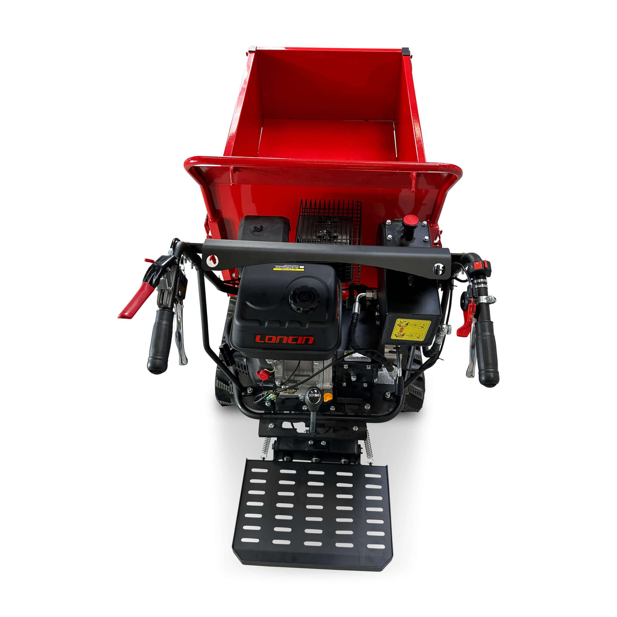 SCHORR Minidumper RR500DHKB 500kg mit Kiste, Kipphydraulik und Mitfahrplattform 9,2 PS Motor Raupendumper