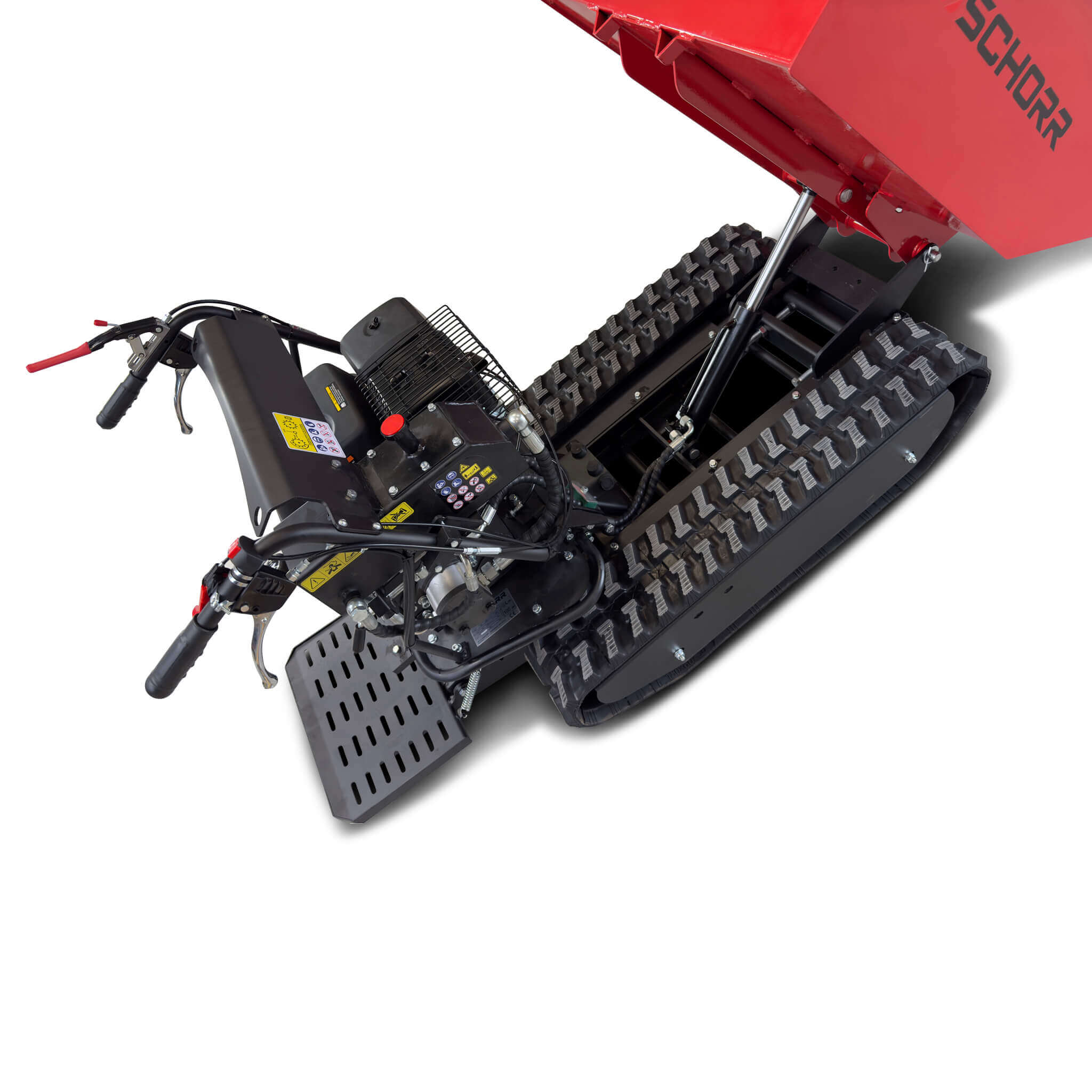 SCHORR Minidumper RR500DHKA 500kg mit Kipphydraulik und Mitfahrplattform 9,2 PS Motor Raupendumper