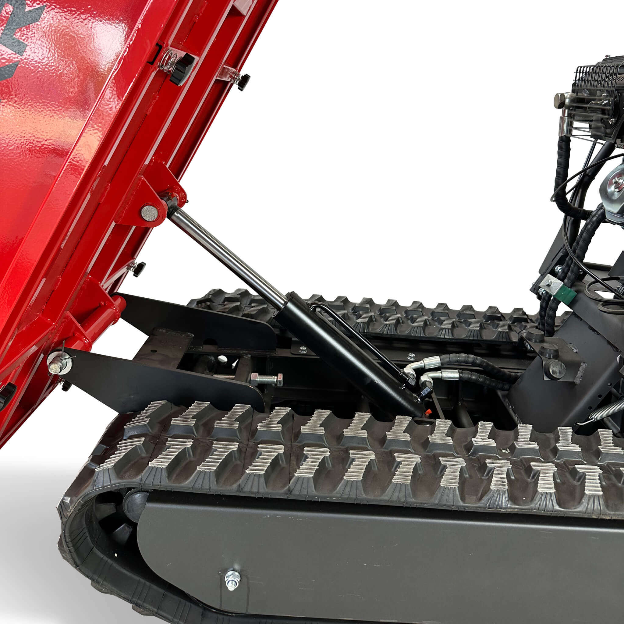 SCHORR Minidumper RR500DHKB 500kg mit Kiste, Kipphydraulik und Mitfahrplattform 9,2 PS Motor Raupendumper