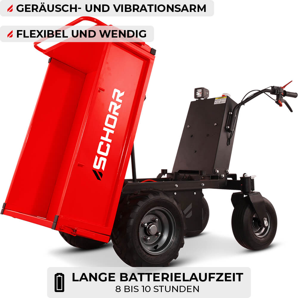 SCHORR Minidumper RR500DEHRB Kistenaufbau 500kg 48V Elektromotor 1000 Watt