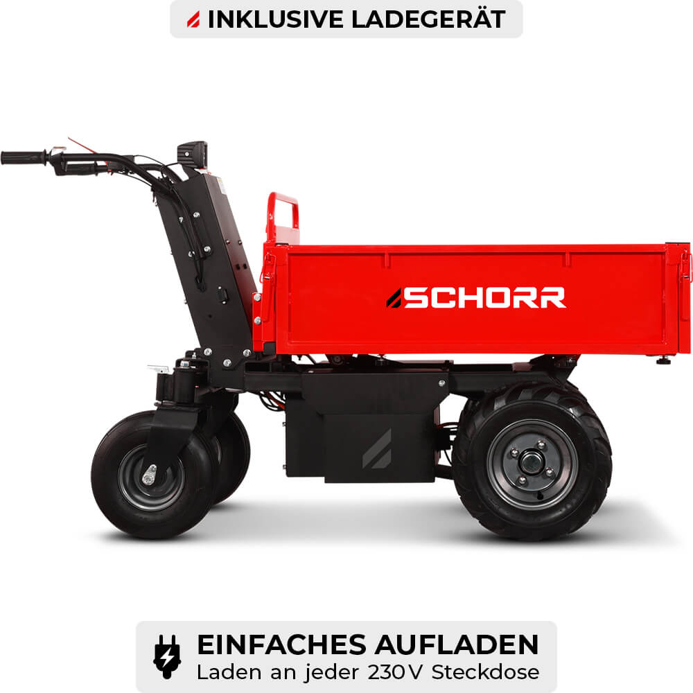 SCHORR Minidumper RR500DEHRB Kistenaufbau 500kg 48V Elektromotor 1000 Watt