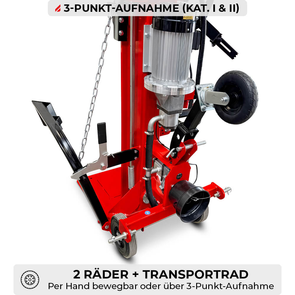 SCHORR Holzspalter 30t HS-30PE PRO Zapfwelle + Elektro 400V Spalter stehend inkl. Stammheber