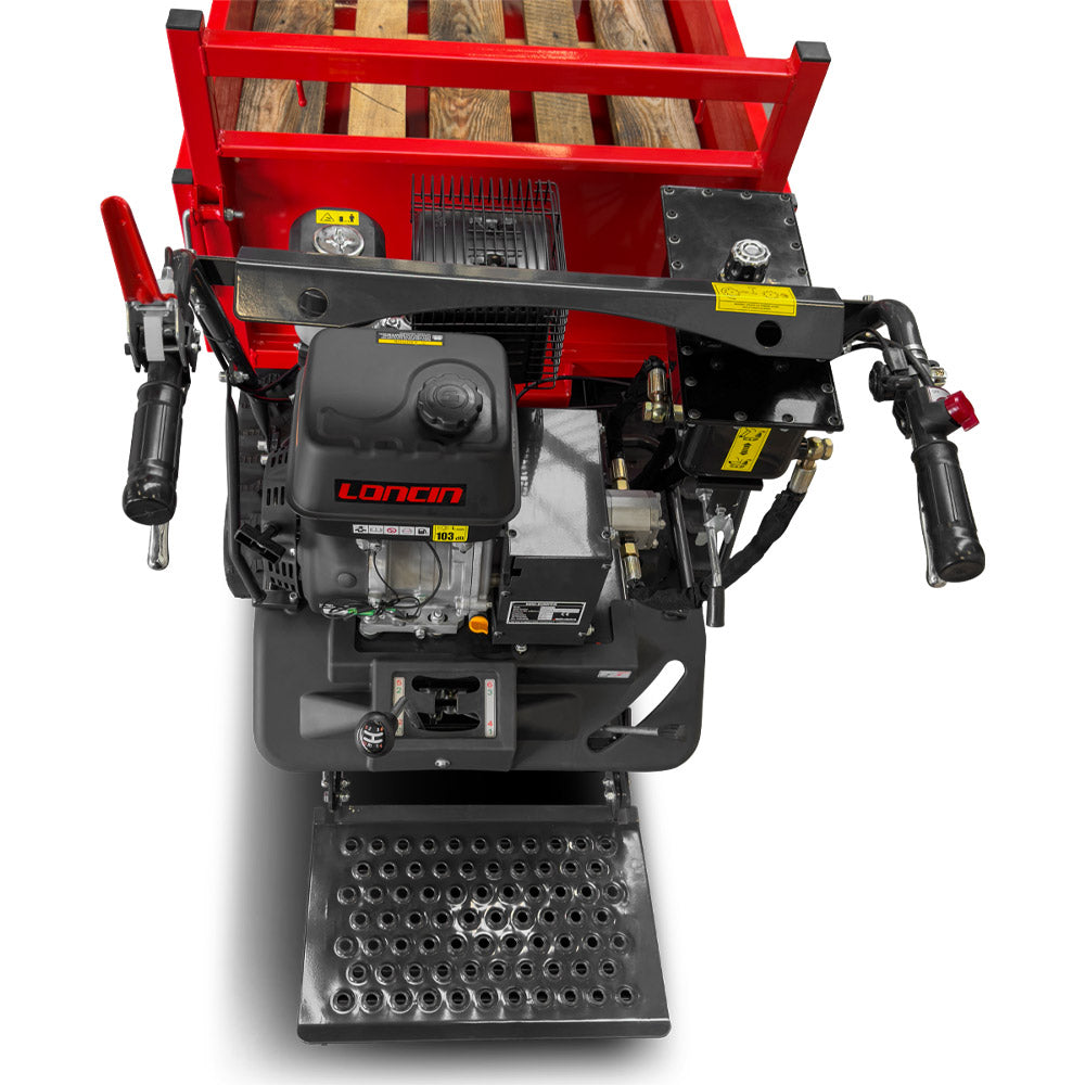 SCHORR Minidumper 1000kg RR1000DHKB PRO Raupendumper Flachmulde Kiste Benzindumper