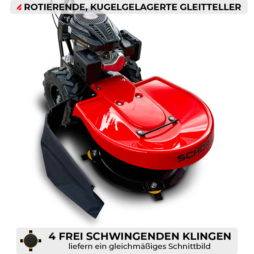 SCHORR Kreiselmäher RR580KRM Hochgrasmäher Sichelmäher 6PS 196ccm