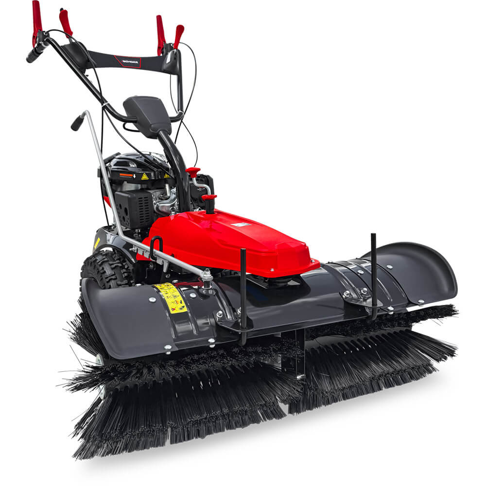 SCHORR RR1000KB Motorbesen inkl. Schneeschild und Auffangbehälter Kehrmaschine Benzin