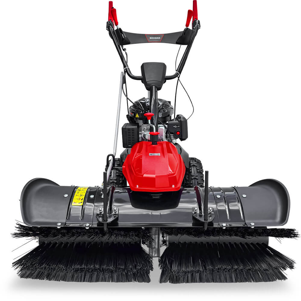 SCHORR RR1000KB Motorbesen inkl. Schneeschild und Auffangbehälter Kehrmaschine Benzin