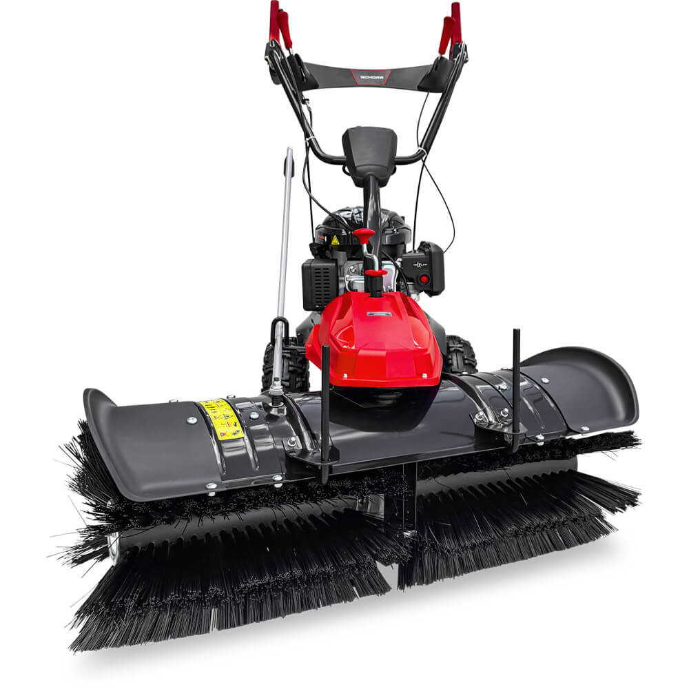 SCHORR RR1000KB Motorbesen inkl. Schneeschild und Auffangbehälter Kehrmaschine Benzin