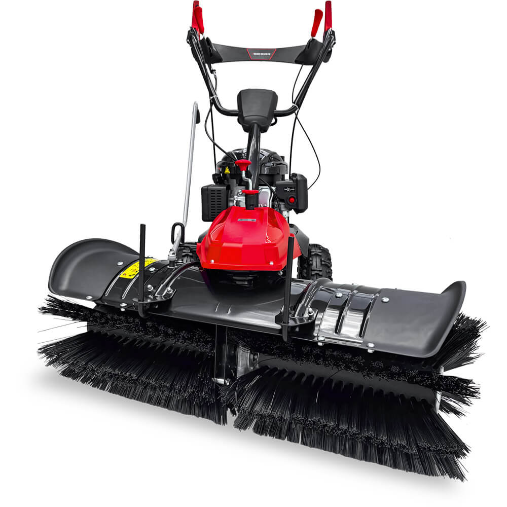 SCHORR RR1000KB Motorbesen inkl. Schneeschild und Auffangbehälter Kehrmaschine Benzin