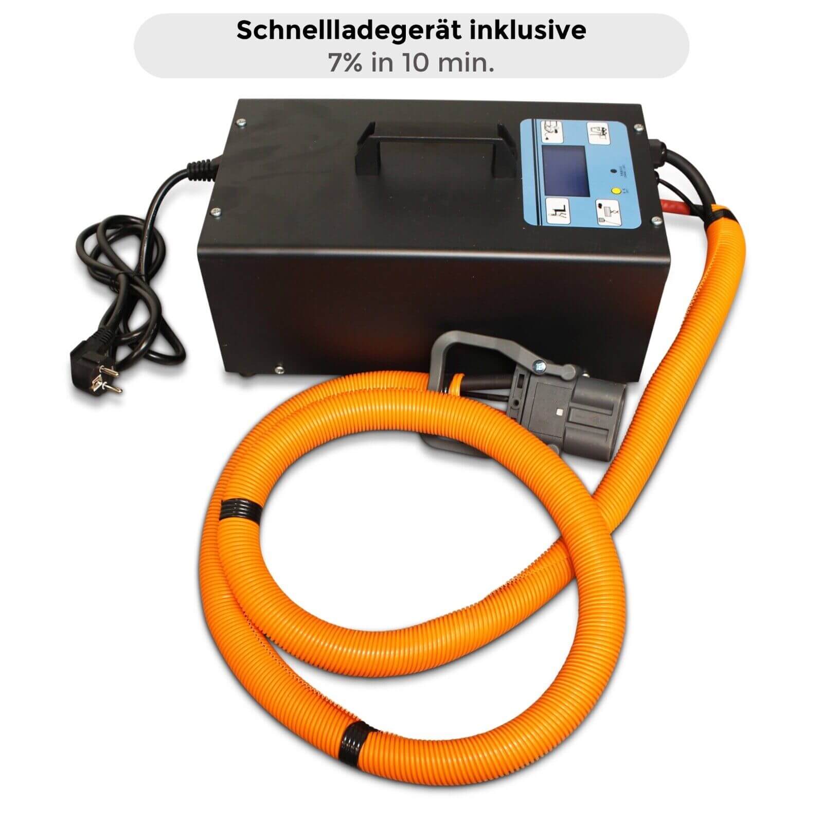 SCHORR Elektro Niederhubwagen RR20SL240E PRO 2000KG Schnellläufer 2400mm Lithium Mitfahrerplattform