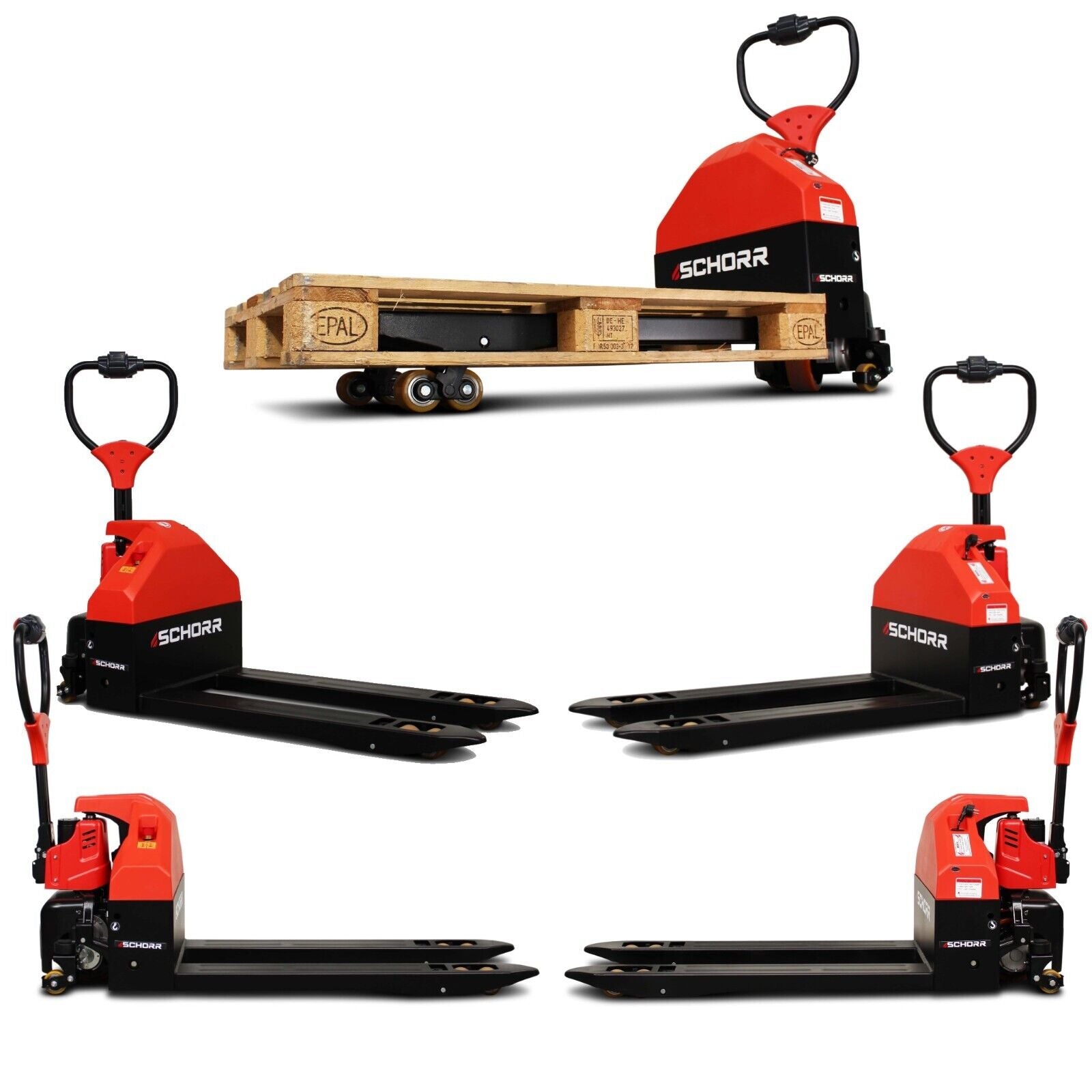 SCHORR Elektro Niederhubwagen RR15NHE3 1500kg mit Stützrädern