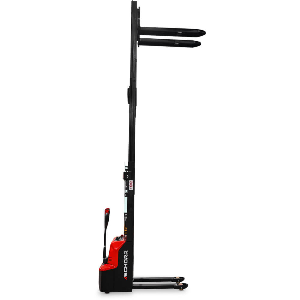 SCHORR Elektro Hochhubwagen PRO+ mit Freihub 1300KG (2,9m - 4,3m Hubhöhe)