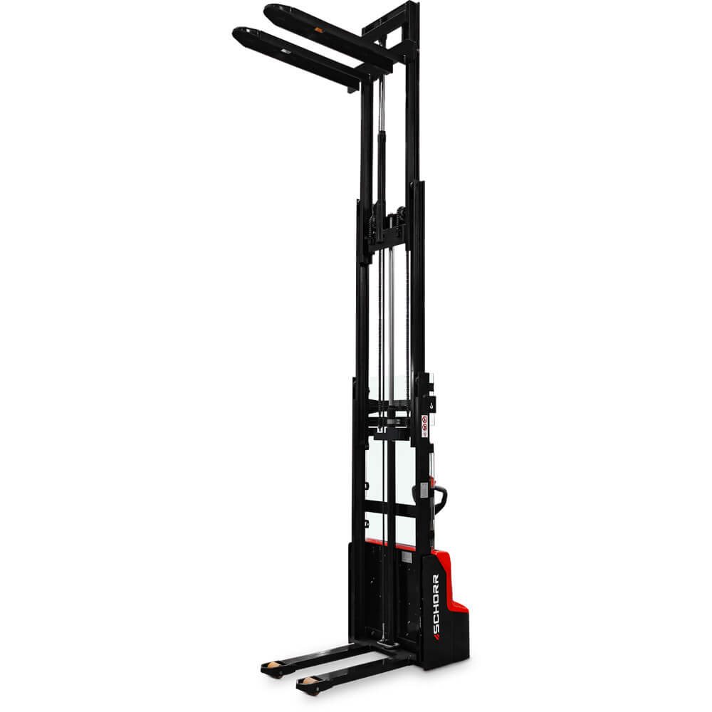 SCHORR Elektro Hochhubwagen PRO+ mit Freihub 1300KG (2,9m - 4,3m Hubhöhe)
