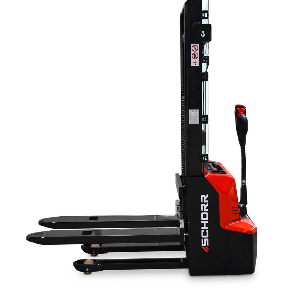 SCHORR Elektro Hochhubwagen PRO+ mit Freihub 1300KG (2,9m - 4,3m Hubhöhe)