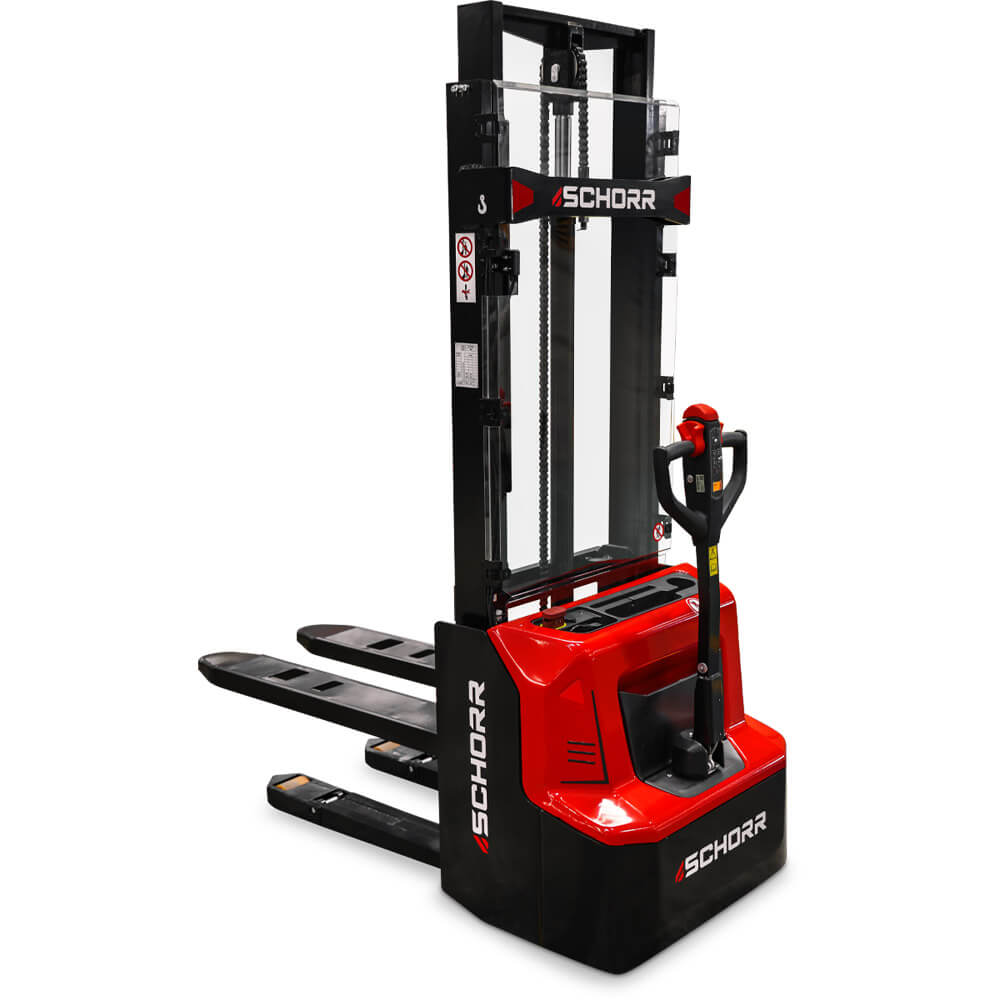 SCHORR Elektro Hochhubwagen PRO+ mit Initialhub 1200KG (2,9m - 4,2m Hubhöhe)