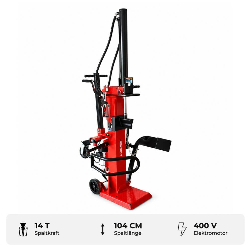 SCHORR Holzspalter 14t HS-14E PRO Elektro 400V Spalter stehend inkl. Stammheber