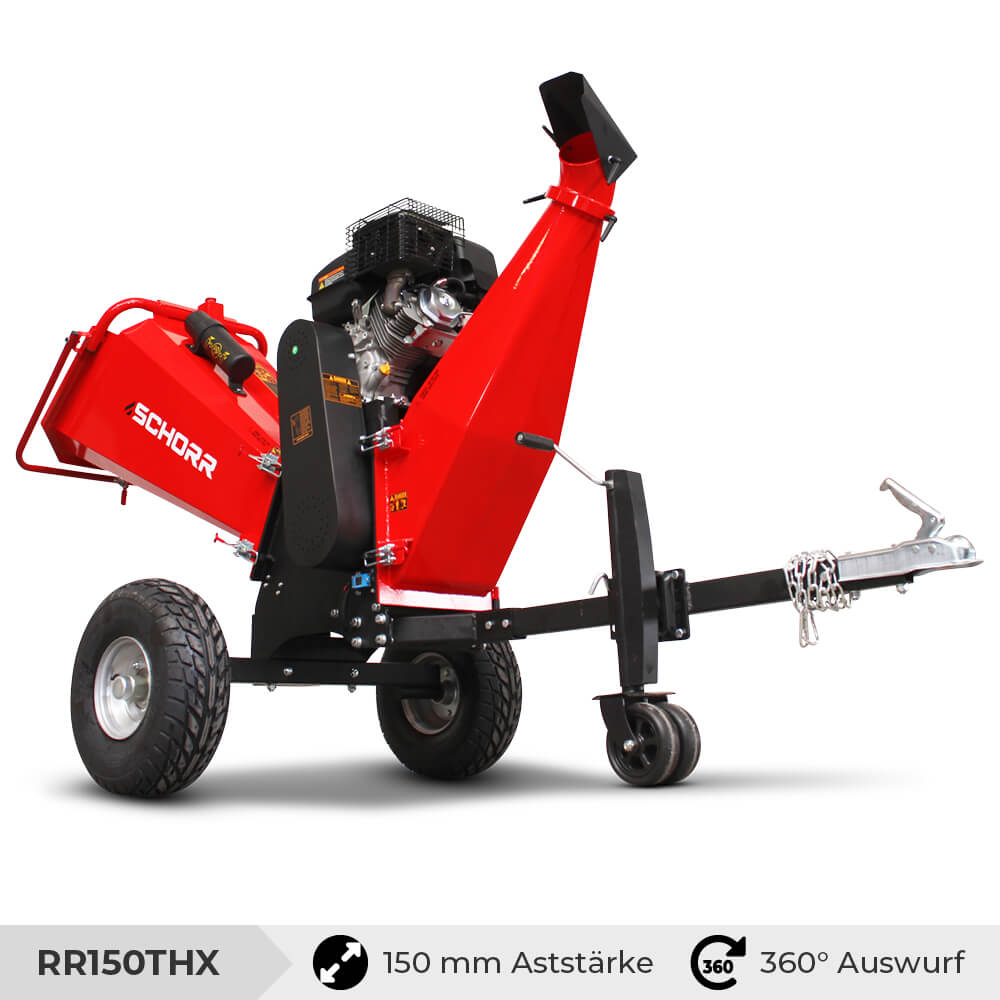 SCHORR Häcksler RR150THX 150mm Holzhäcksler Schredder 420ccm E-Start