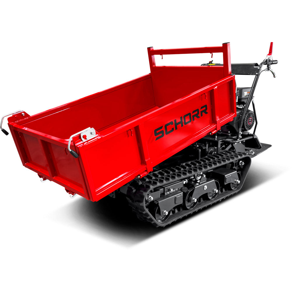 SCHORR Minidumper 1000kg RR1000DHKB PRO Raupendumper Flachmulde Kiste Benzindumper