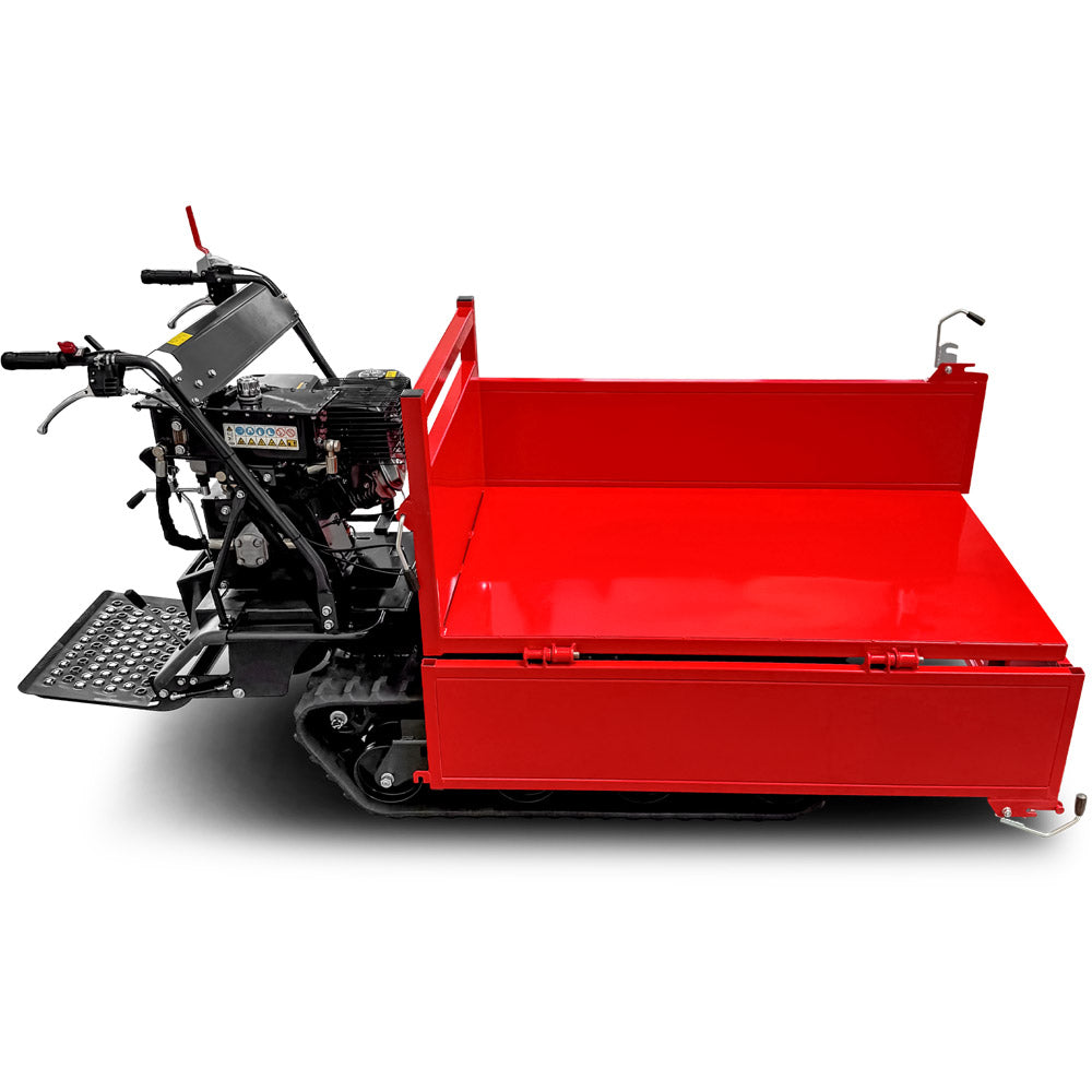 SCHORR Minidumper 1000kg RR1000DHKB PRO Raupendumper Flachmulde Kiste Benzindumper