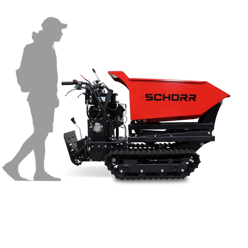 SCHORR Minidumper RR500DHKAH PRO [Hochkipper] 500kg PRO Raupendumper Mulde Benzindumper