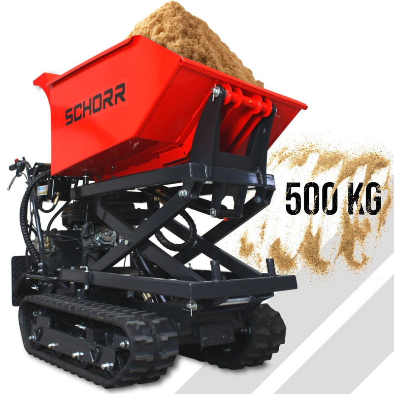 SCHORR Minidumper RR500DHKAH PRO [Hochkipper] 500kg PRO Raupendumper Mulde Benzindumper