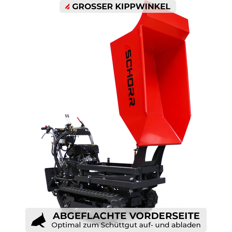 SCHORR Minidumper RR500DHKAH PRO [Hochkipper] 500kg PRO Raupendumper Mulde Benzindumper