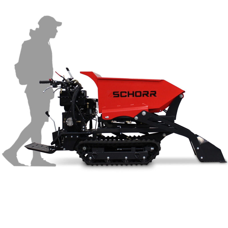 SCHORR Minidumper RR500DHKASH PRO [Selbstlader+Hochkipper] 500kg Raupendumper Mulde Hochkipper Schaufeldumper