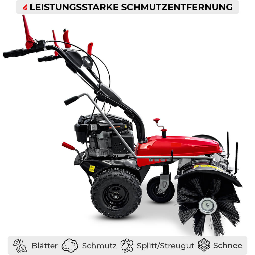 SCHORR RR1000KB Motorbesen inkl. Schneeschild und Auffangbehälter Kehrmaschine Benzin