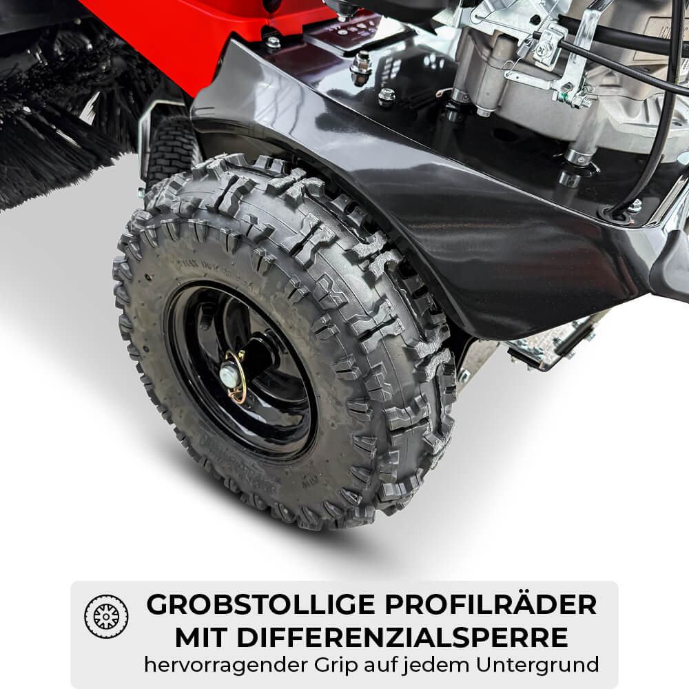 SCHORR RR1000KB Motorbesen inkl. Schneeschild und Auffangbehälter Kehrmaschine Benzin