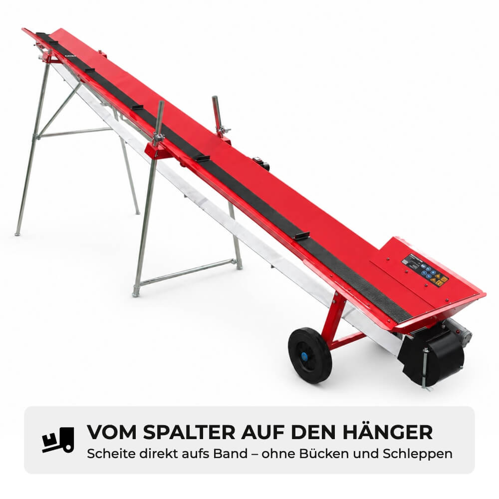 SCHORR Brennholz Förderband elektrisch Transportband 5m 230v