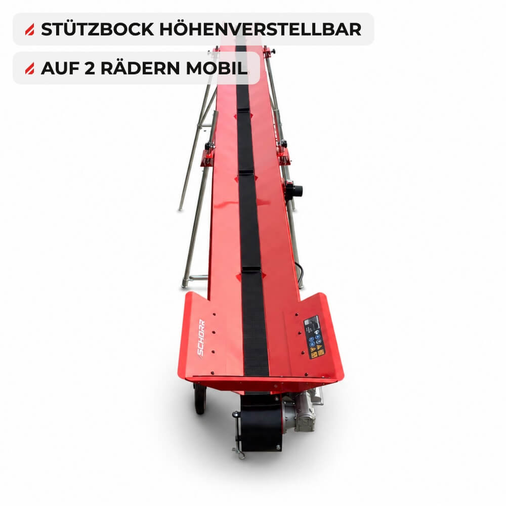 SCHORR Brennholz Förderband elektrisch Transportband 5m 230v