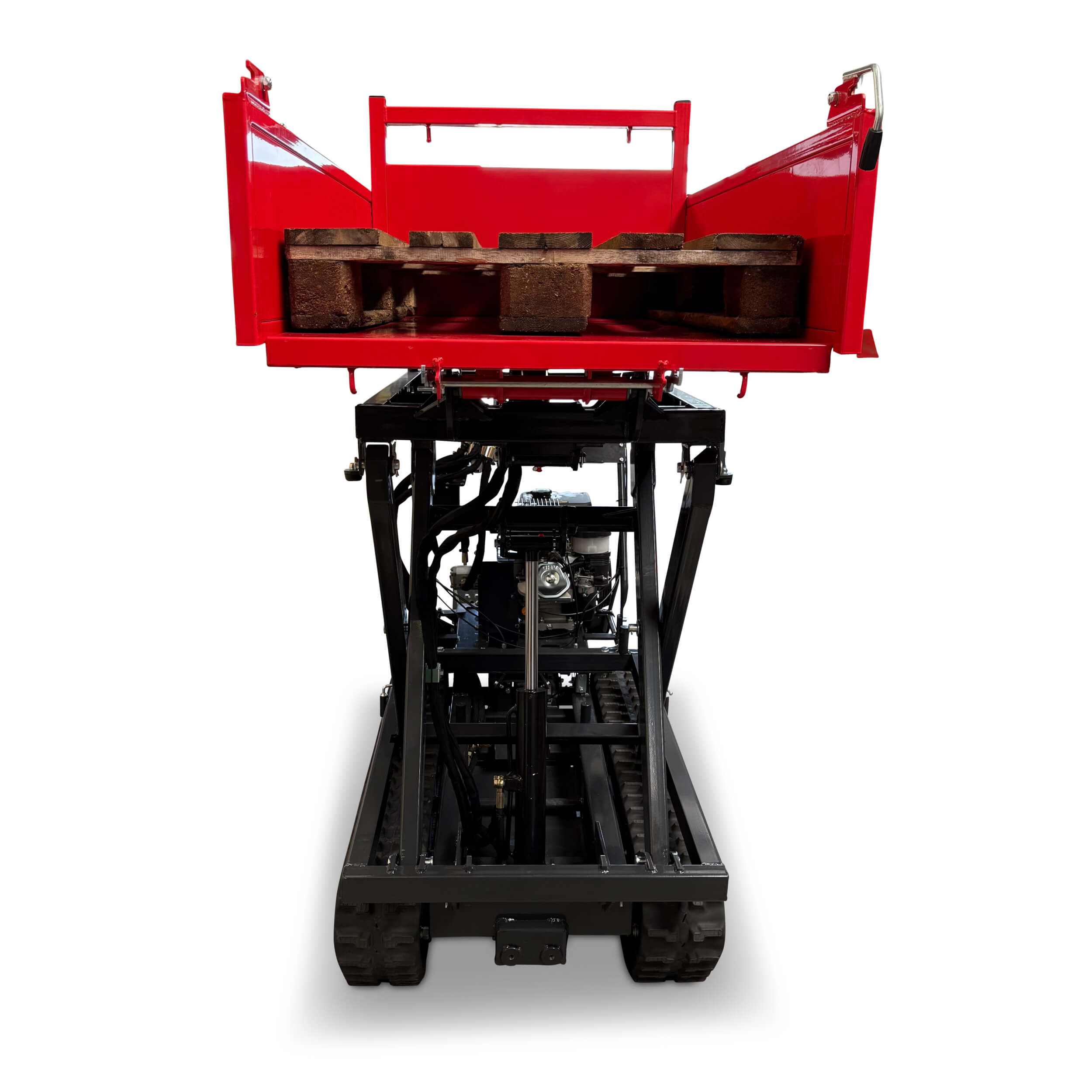 SCHORR Minidumper 1000kg RR1000DHKBH PRO [Hochkipper] PRO Raupendumper Flachmulde Benzindumper