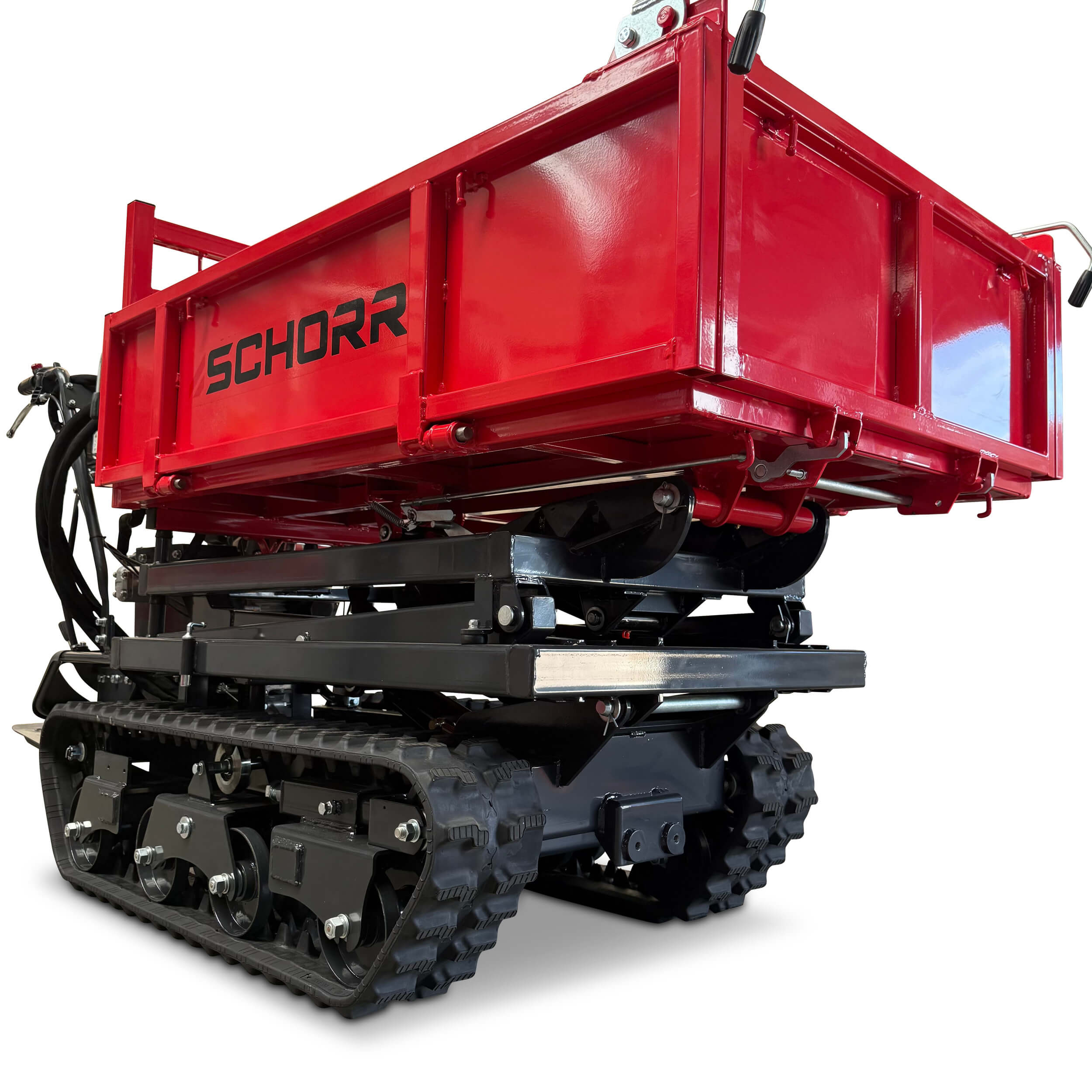 SCHORR Minidumper 1000kg RR1000DHKBH PRO [Hochkipper] PRO Raupendumper Flachmulde Benzindumper