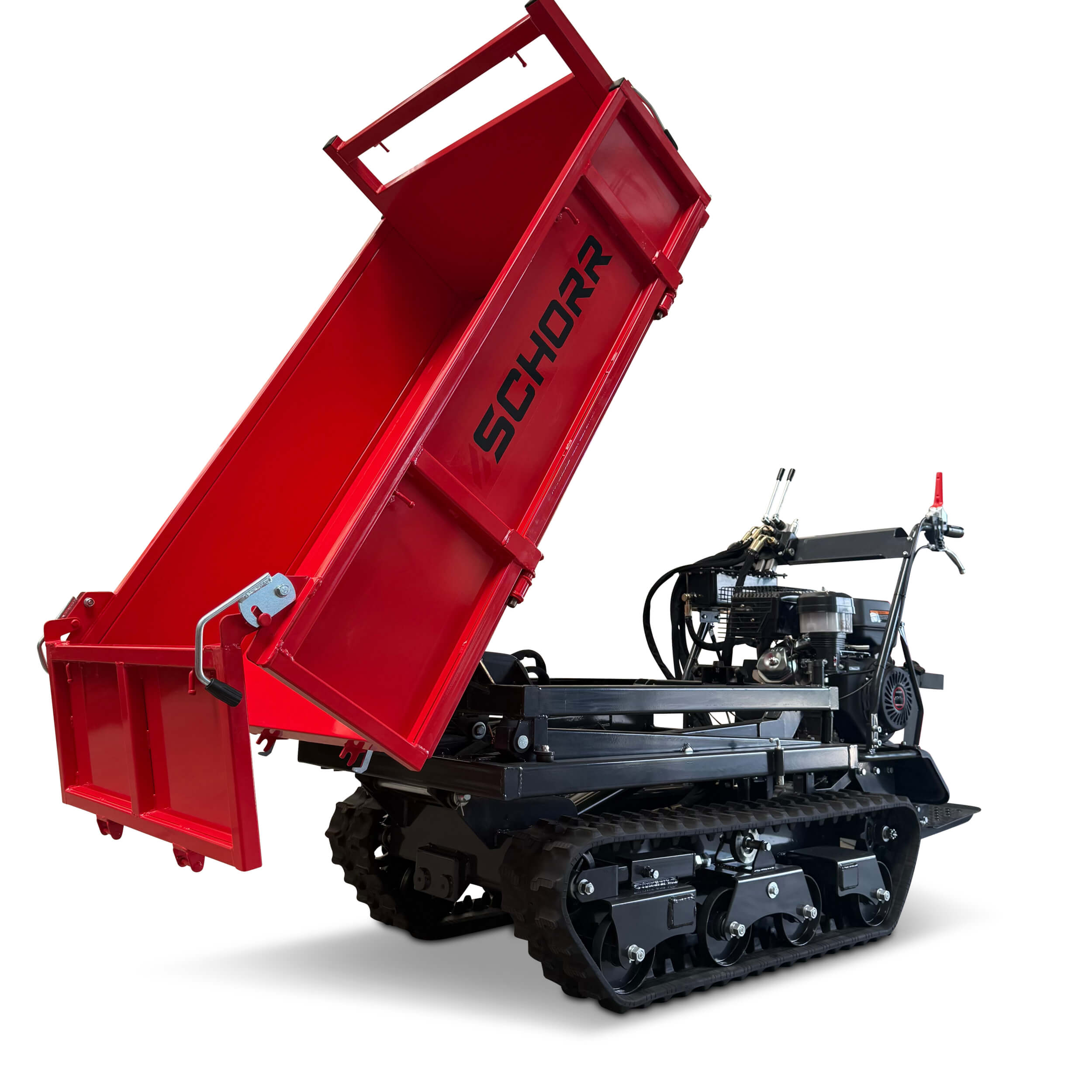 SCHORR Minidumper 1000kg RR1000DHKBH PRO [Hochkipper] PRO Raupendumper Flachmulde Benzindumper