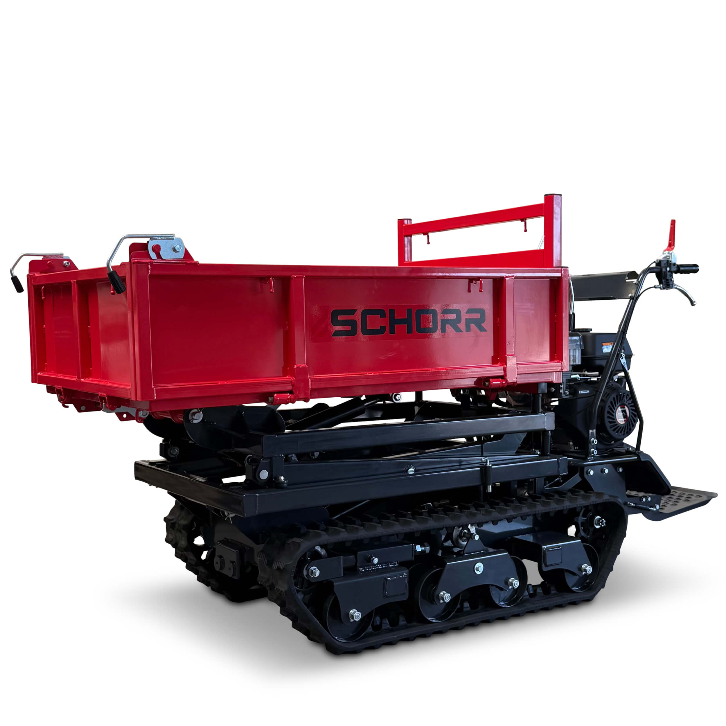 SCHORR Minidumper 1000kg RR1000DHKBH PRO [Hochkipper] PRO Raupendumper Flachmulde Benzindumper