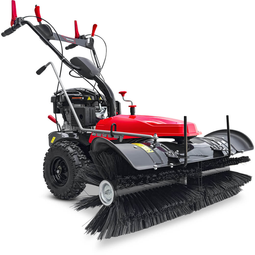 SCHORR RR1000KB Motorbesen inkl. Schneeschild und Auffangbehälter Kehrmaschine Benzin