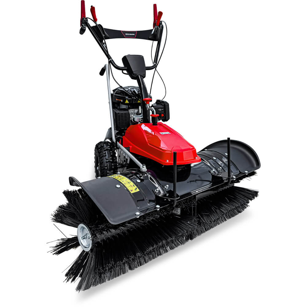 SCHORR RR1000KB Motorbesen inkl. Schneeschild und Auffangbehälter Kehrmaschine Benzin